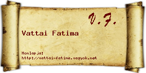 Vattai Fatima névjegykártya